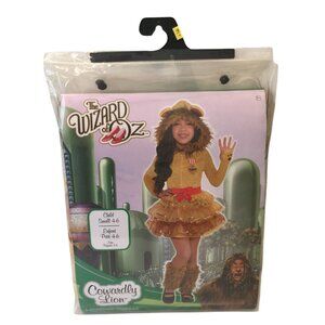 The Wizard of Oz Cowardly Lion Child Small 4-6 Costume 3 Piece Set Dress Leg War